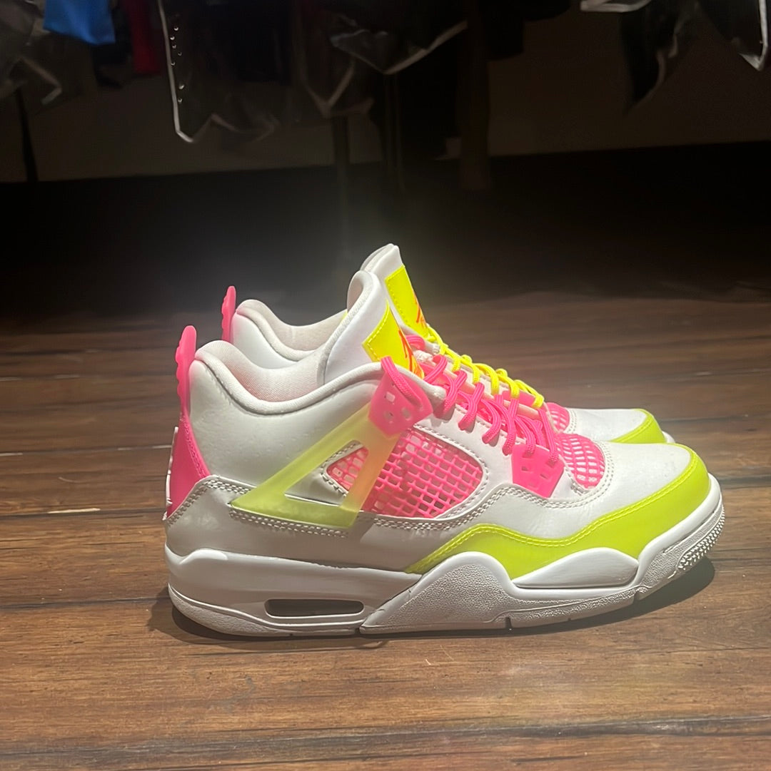 AJ4 Pink and Yellow